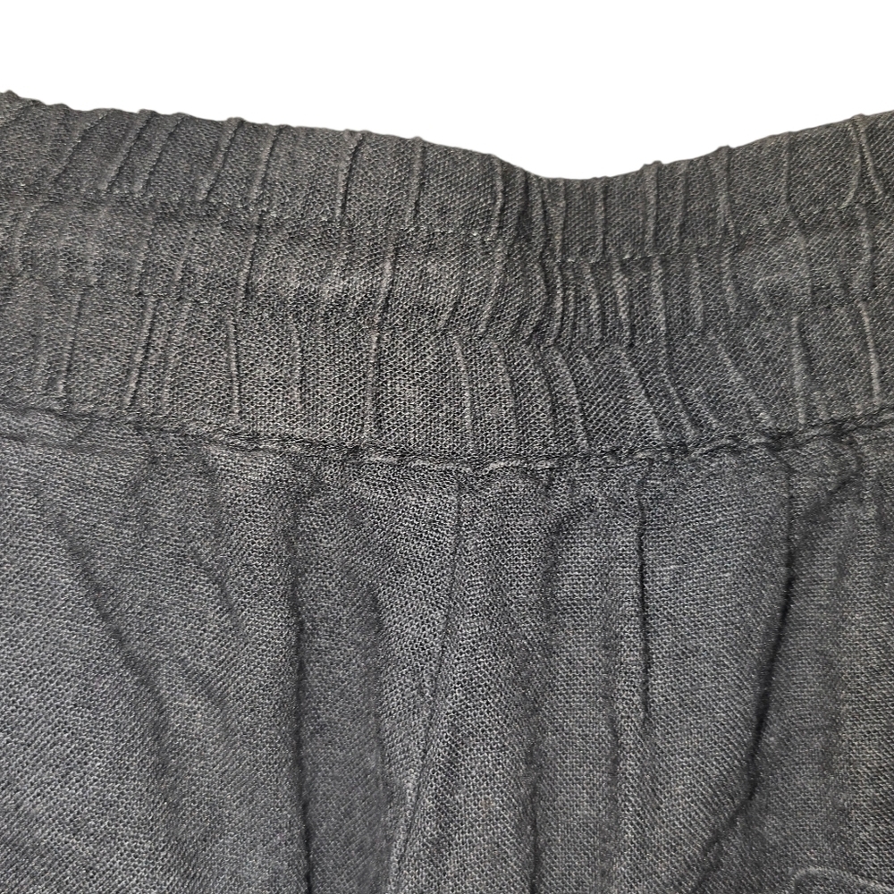 Zara Linen Blend Relaxed Tapered Leg Pull On Drawstring Pants Gray Size Small - Picture 9 of 11